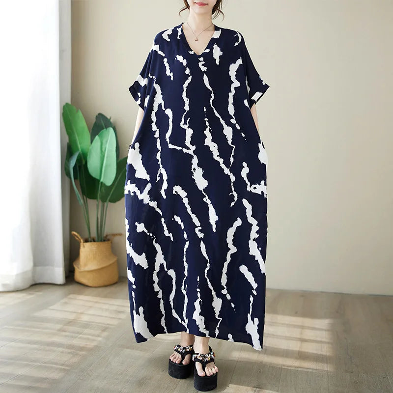 Summer Dress for Women Clothing Streetwear Ethnic Style Bohemian Beach Vintage Clothes Casual Fashion Harajuku Loose Streetwear