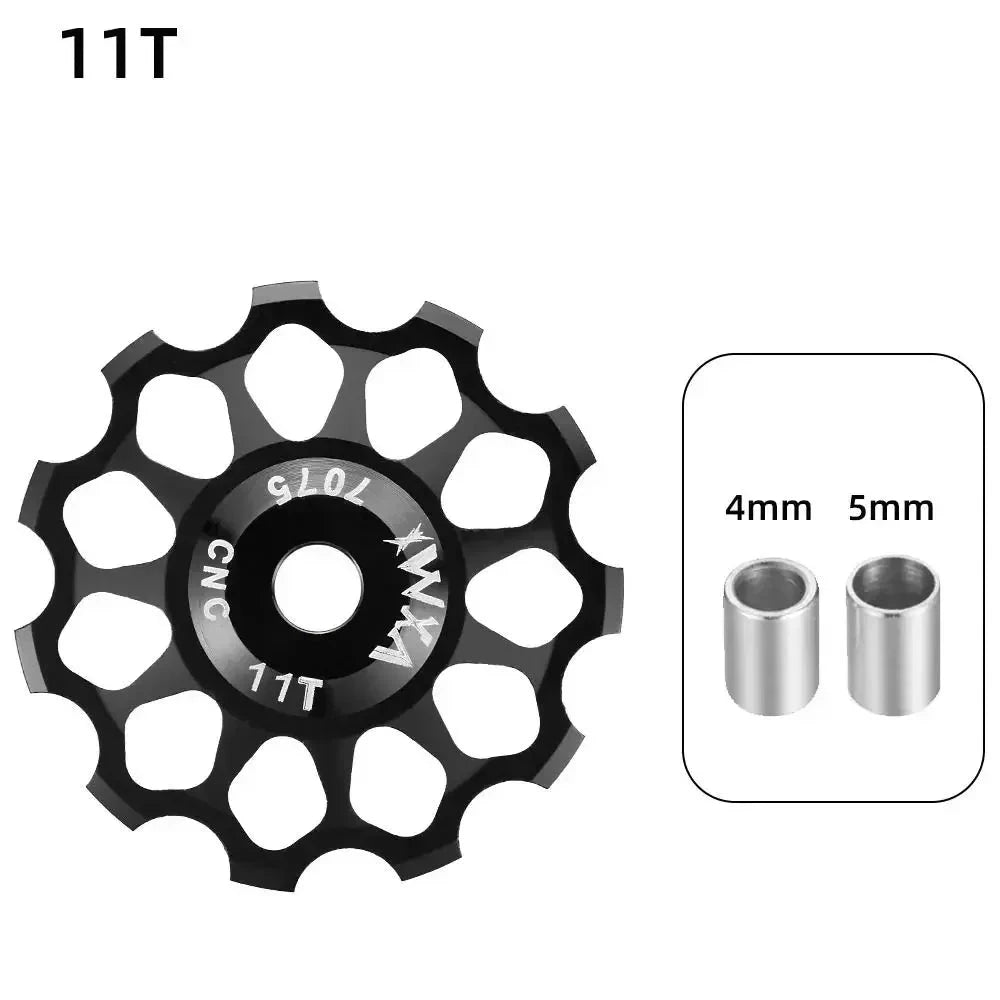 Ceramic Bicycle Guide Wheel, Rear Derailleur, Bearing Axis Adapter, Bike Guide Roller, Jockey Wheel, 10T-17T MANDOTOS