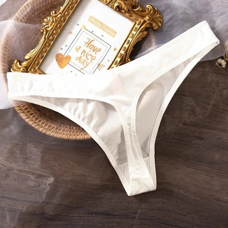 Ice Silk Panties Women Lingerie Underwear Low Waist Seamless Quick-drying Skin-friendly Breathable Briefs Women Intimates Brief MANDOTOS