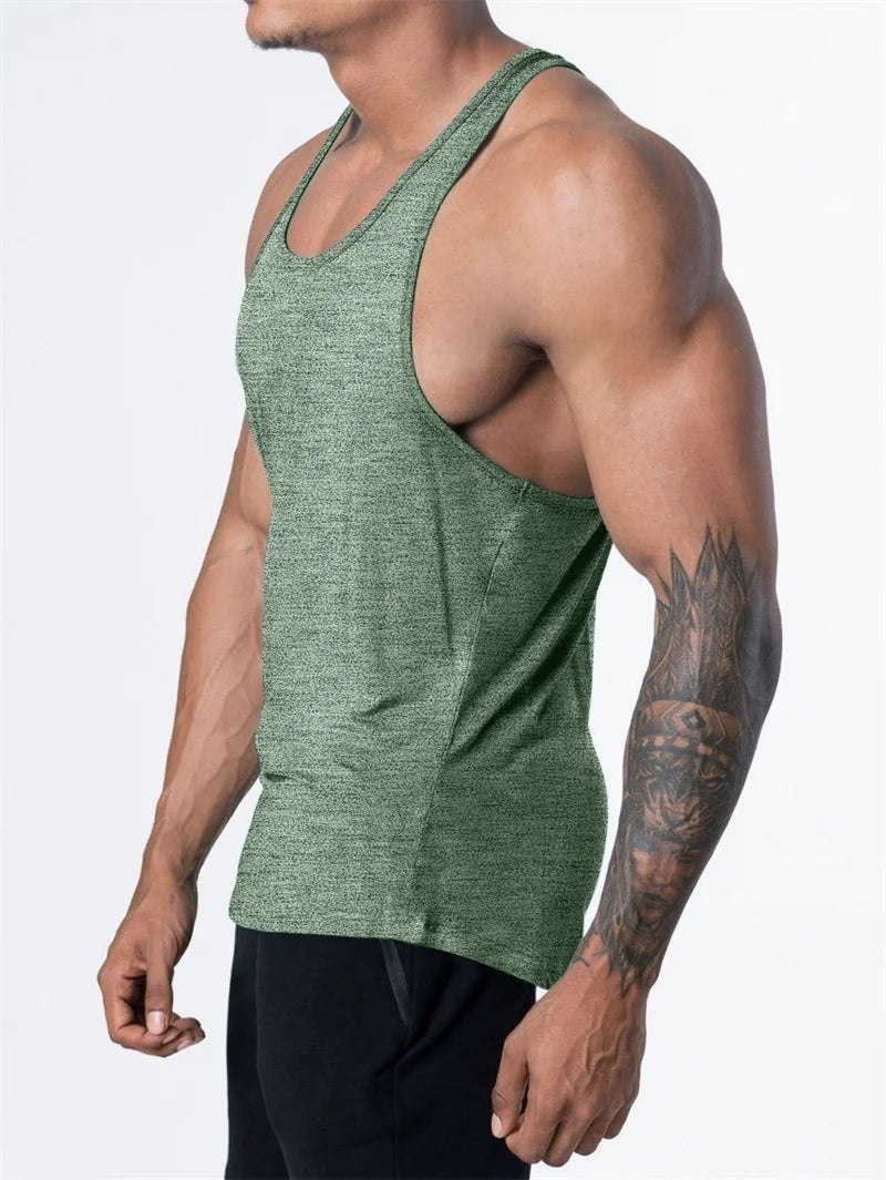 Men's Sports Fitness Tank Top Summer GYM Training Undershirt Running Basketball Quick Drying Breathable loose Tank Top men tops