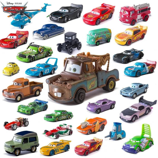 Mandotos Disney Pixar Cars 1 55 Metal Alloy Diecast Toy Car Set Lightning McQueen Mater Jackson Storm The King Nine fingers Store