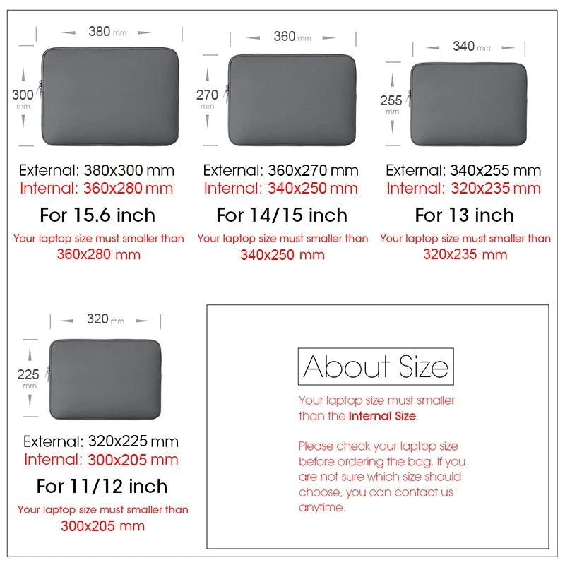 Laptop Bag For Xiaomi Lenovo Dell Notebook Computer Laptop Sleeve For Macbook Air Pro Retina 13 14 15 15.6 Inch Laptops Case MANDOTOS