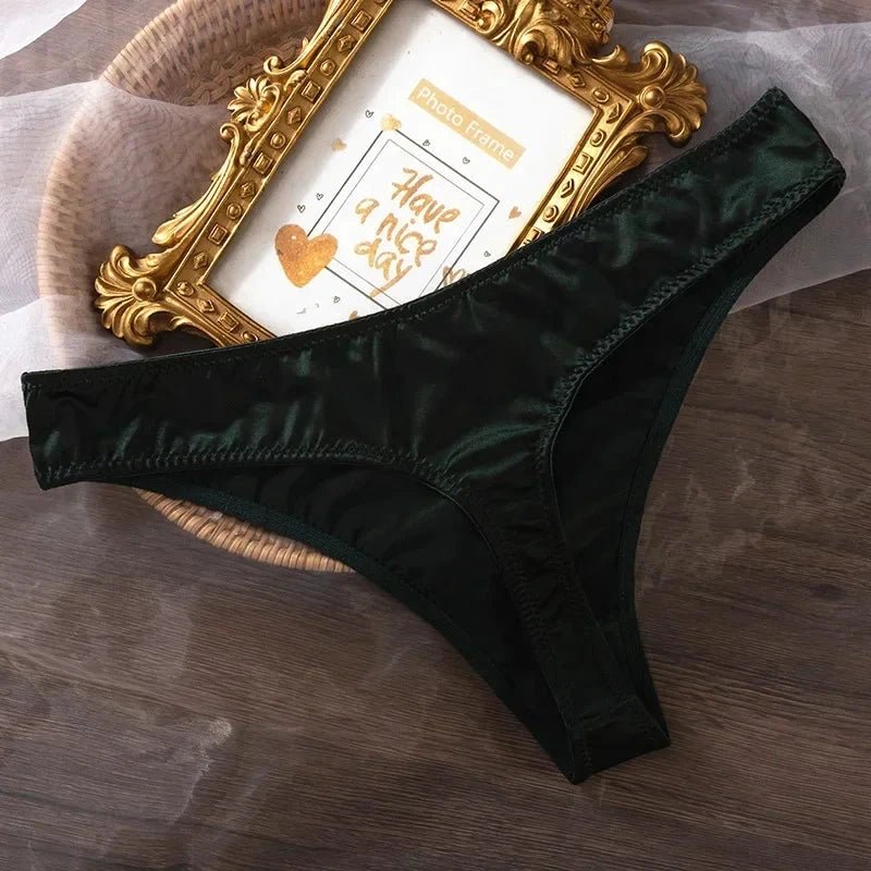 Ice Silk Panties Women Lingerie Underwear Low Waist Seamless Quick-drying Skin-friendly Breathable Briefs Women Intimates Brief MANDOTOS