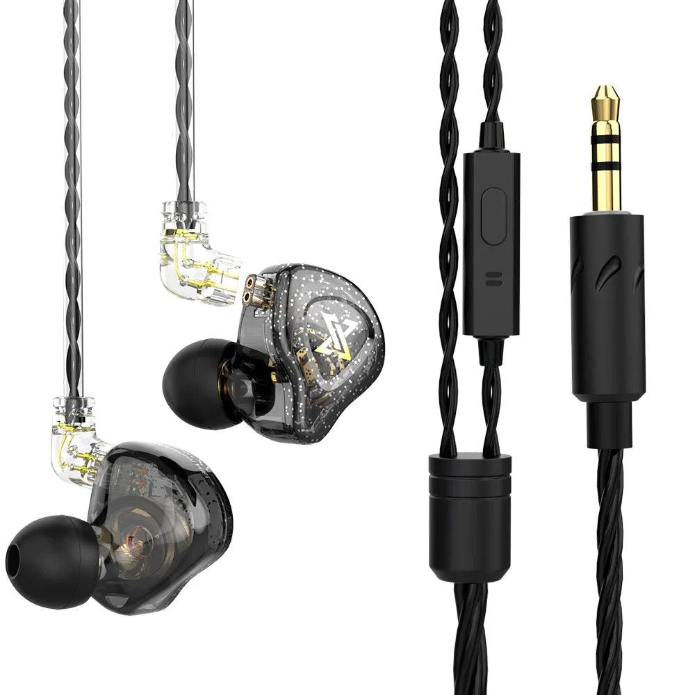Original QKZ AK6 Copper Driver HiFi Wired Earphones 3.5MM Race Sport Headphones Bass Stereo Headset Music Earbuds In Ear With Microphone - MANDOTOS
