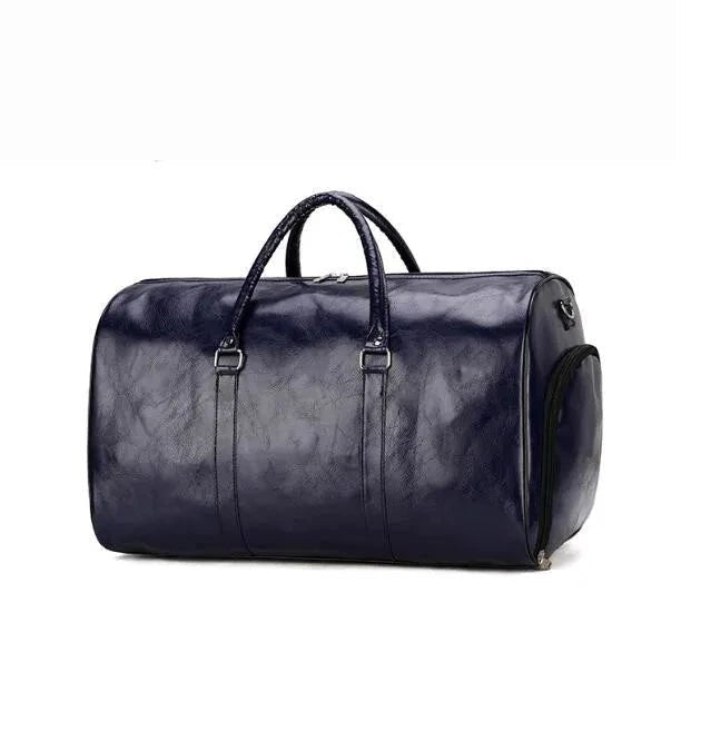 Travel Bag For Men Pu Leather Shoulder Bag Big Capacity Tote Bags For Women Fashion New Duffle Crossbody Bag Sports Pack luggage MANDOTOS