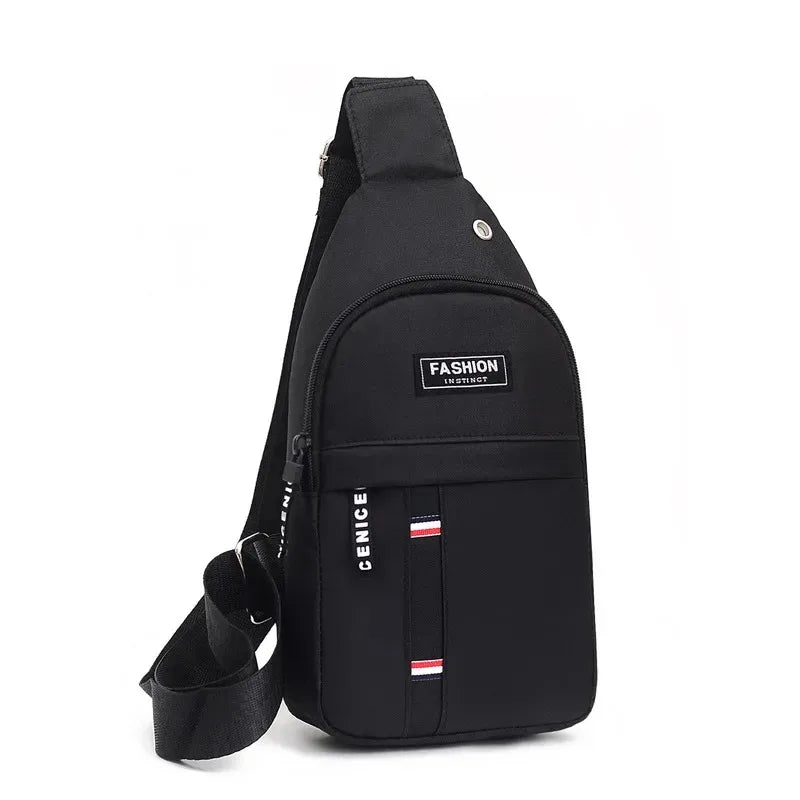 Men's fashionable, convenient, casual, waterproof, adjustable shoulder strap, large capacity waist bag suitable for outdoor acti - MANDOTOS