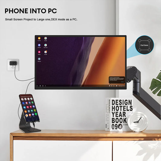 ZEUSLAP 18.5inch 1920*1080P 100Hz HDMI Type C Gaming Portable Monitor for Phone,NS, PS5, XBOX, PC, Laptop Extend Screen