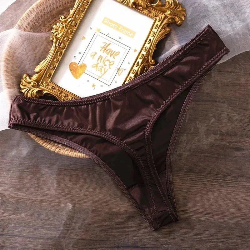 Ice Silk Panties Women Lingerie Underwear Low Waist Seamless Quick-drying Skin-friendly Breathable Briefs Women Intimates Brief MANDOTOS