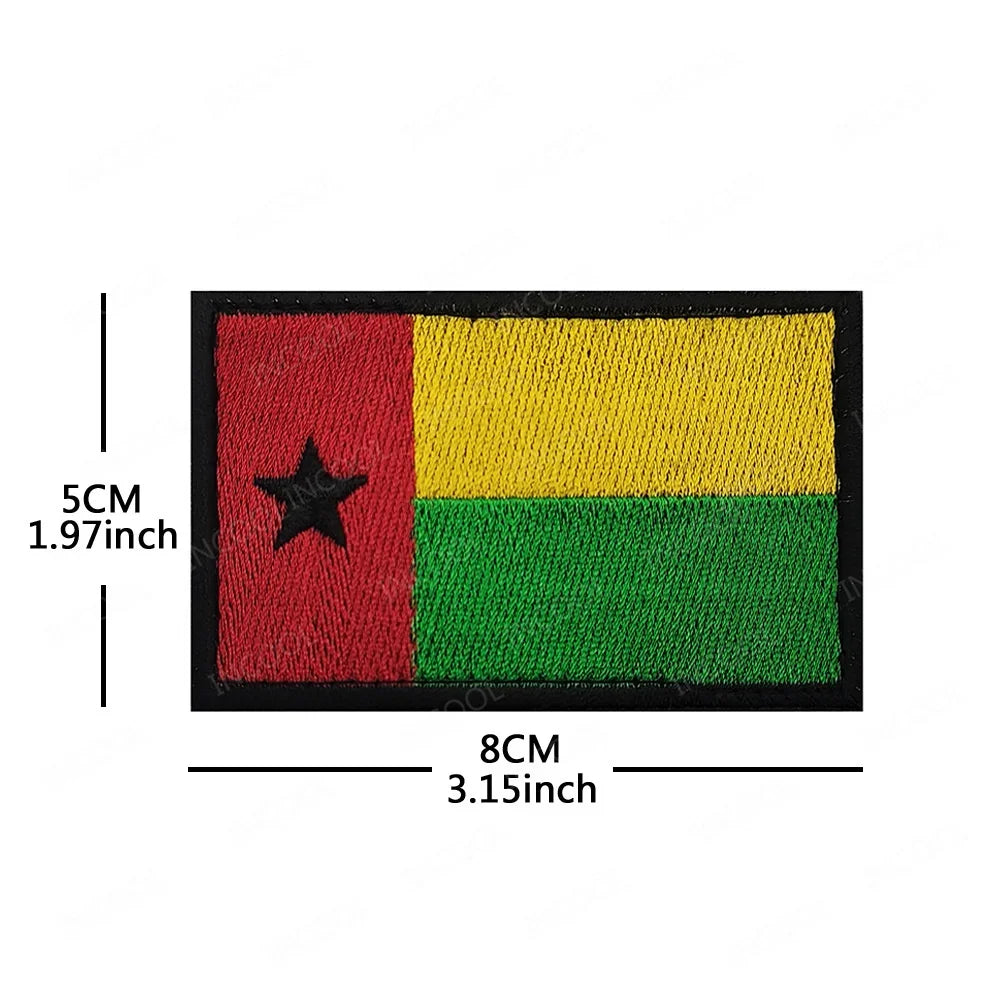 Embroidery Patches African Morocco Nigeria Algeria Seychelles Botswana Gabonese Libya Mauritania Djibouti Namibia Flags Badges