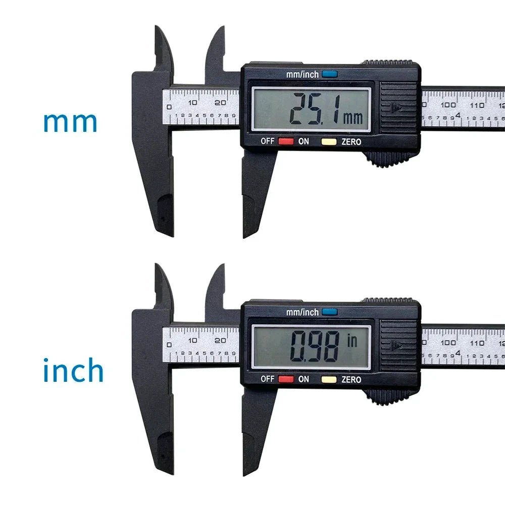150mm 100mm Electronic Digital Caliper Carbon Fiber Dial Vernier Caliper Gauge Micrometer Measuring Tool Digital Ruler MANDOTOS