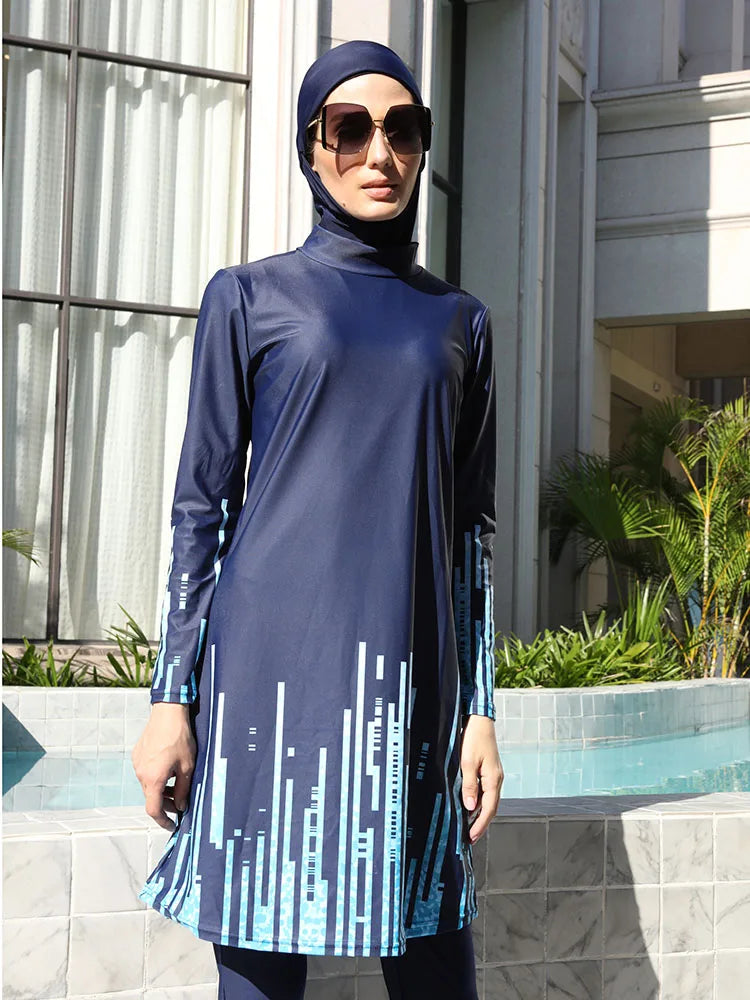 Modest Coverage Muslim Burkini - Stylish & Functional Swimwear for Middle-Aged Women - MANDOTOS INTERNATIONAL
