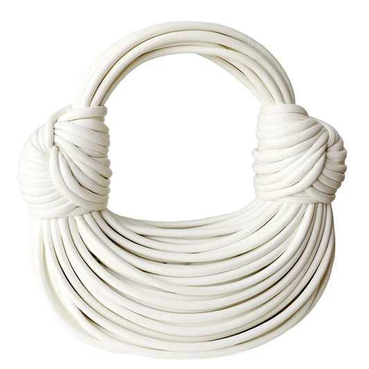 Handbags for Women 2025 New in Gold Luxury Designer Brand Handwoven Noodle Bags Rope Knotted Pulled Hobo Silver Evening Clutch - MANDOTOS