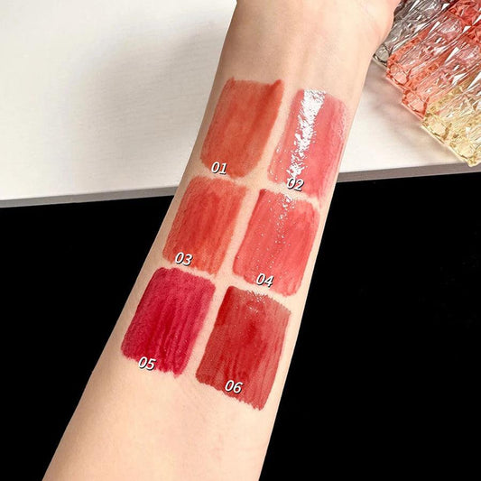 Lip Gloss Long Lasting Moisturizing Easy Halo Dyeing Waterproof Mirror Water Glass Transparent Color Cosmetics - MANDOTOS