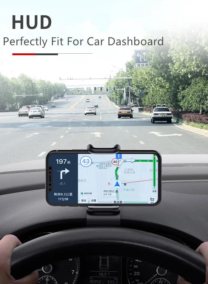 360 Rotatable Car Phone Holder Universal Cell Phone Stands Car Rack Dashboard Support for Auto Grip Mobile Phone Fixed Bracket - MANDOTOS