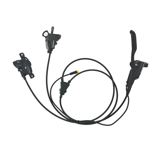 Hydraulic Disc Brake Kits with Front Dual Brake Calipers and Parking Button for Electric Bicycle Tricycle