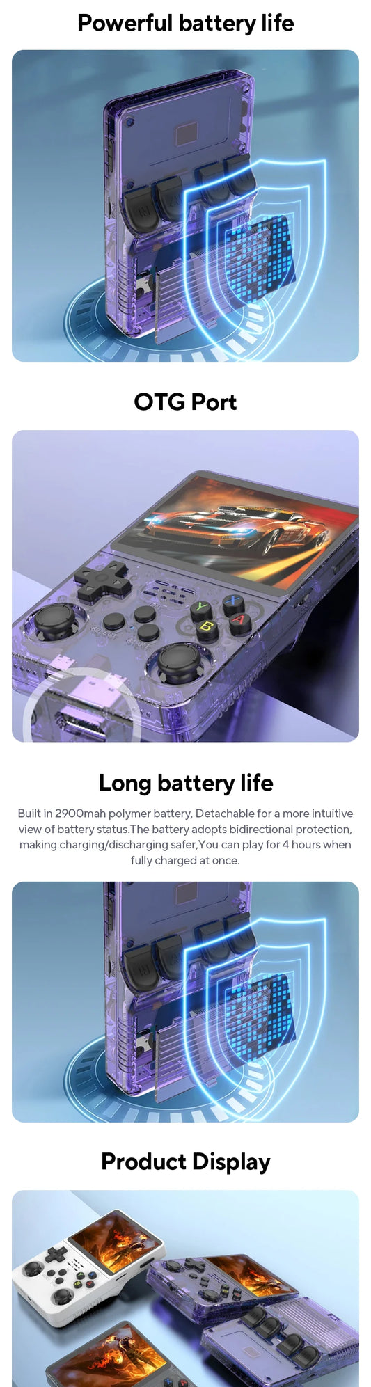 Open Source R36S Retro Handheld Video Game Console Linux System 3.5 Inch IPS Screen Portable Pocket Video Player R35S 64GB Games - MANDOTOS