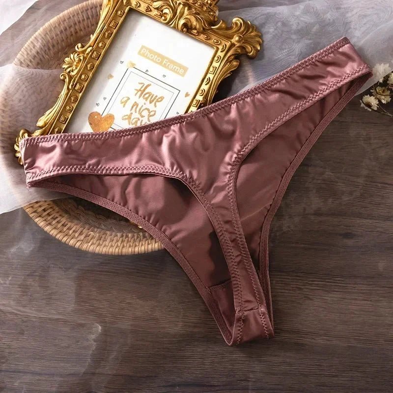Ice Silk Panties Women Lingerie Underwear Low Waist Seamless Quick-drying Skin-friendly Breathable Briefs Women Intimates Brief MANDOTOS