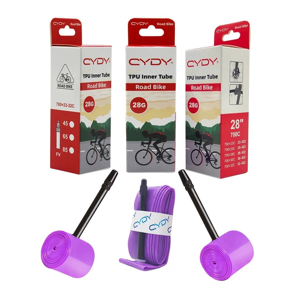 28g CYDY Road Bicycle TPU Inner Tube 700x23C 25C 26C 27C 28C 30C 32C Cycling Bike Tires Camera tyre 700C pneu aro French Valve MANDOTOS