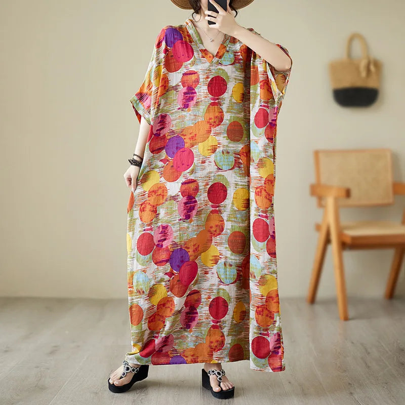 Summer Dress for Women Clothing Streetwear Ethnic Style Bohemian Beach Vintage Clothes Casual Fashion Harajuku Loose Streetwear
