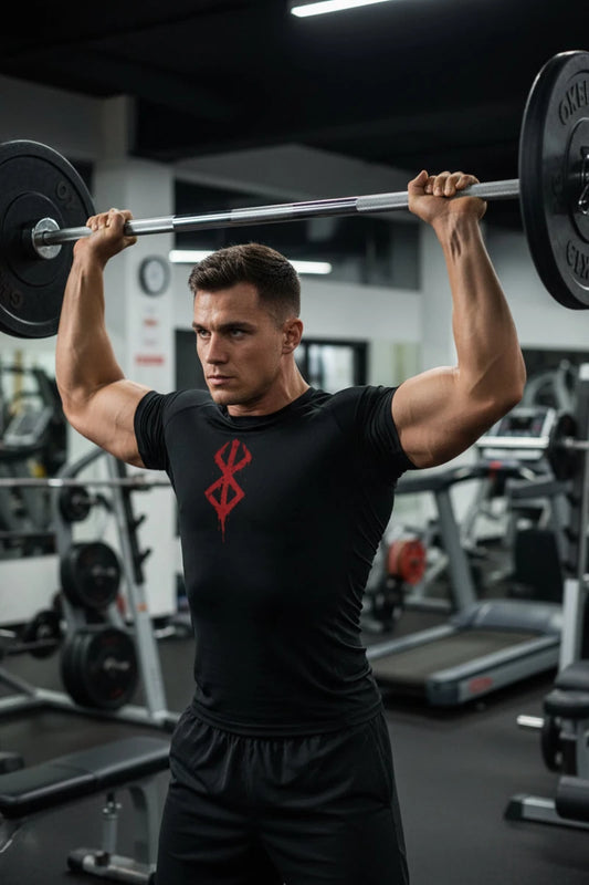 Men's Print Compression Shirts Summer Short Sleeve Rash Guard Gym Workout T-shirt Athletic Quick Dry Baselayer Undershirts Tops - MANDOTOS