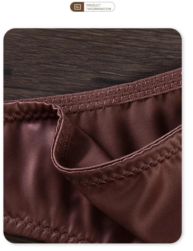 Ice Silk Panties Women Lingerie Underwear Low Waist Seamless Quick-drying Skin-friendly Breathable Briefs Women Intimates Brief MANDOTOS