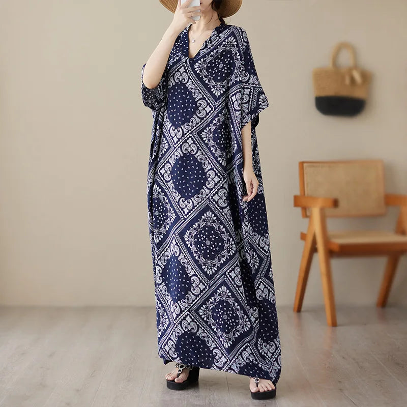 Summer Dress for Women Clothing Streetwear Ethnic Style Bohemian Beach Vintage Clothes Casual Fashion Harajuku Loose Streetwear