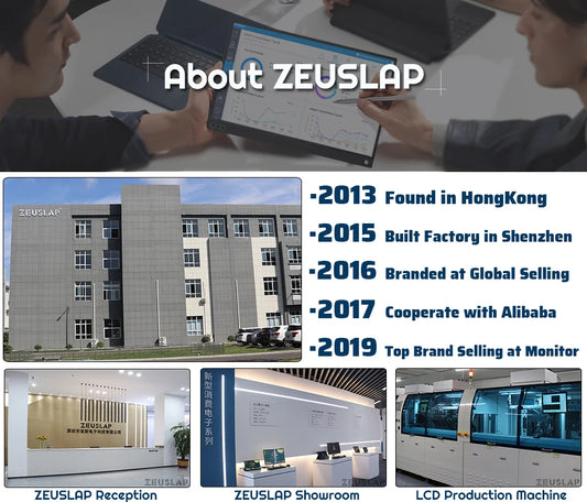 ZEUSLAP 15.6" FHD 100%sRGB 300Nits Ultra thin Back Stand Design Portable Monitor for Phone Gaming Laptop