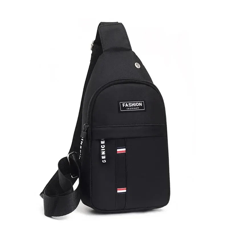 Men's fashionable, convenient, casual, waterproof, adjustable shoulder strap, large capacity waist bag suitable for outdoor acti - MANDOTOS