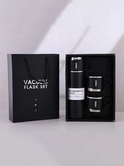One Cup Three Lid Thermos Cup Set 304 Stainless Steel Handle Lid Gift Cup Men's And Women's Portable Gift Box Set - MANDOTOS