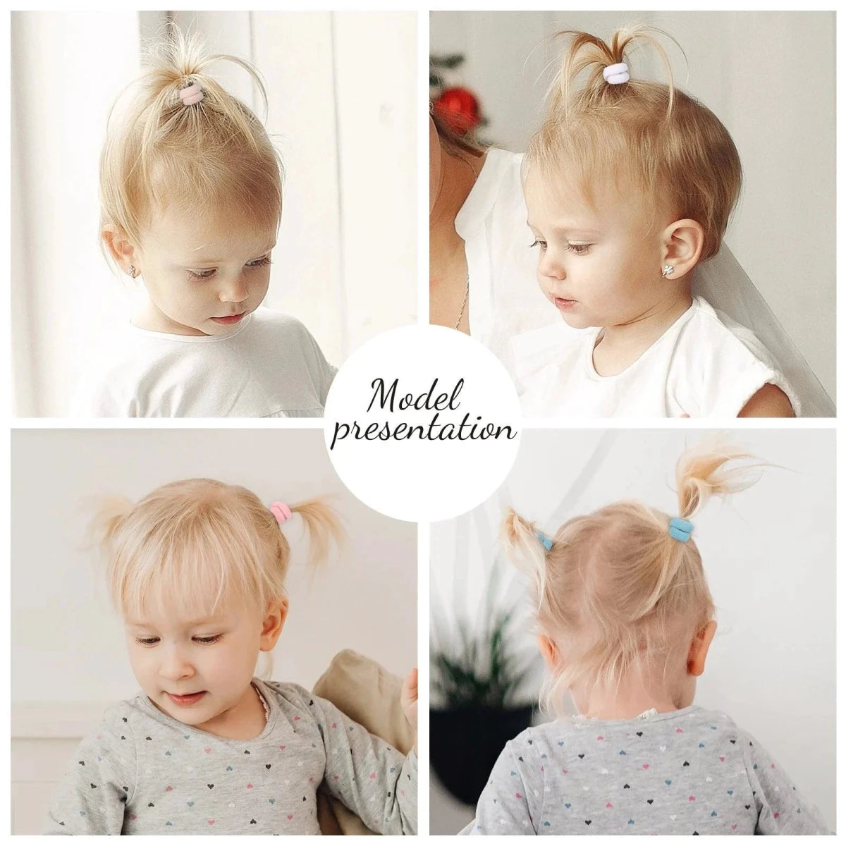 20/50pcs Kids Elastic Hair Bands Girls Sweets Scrunchie Rubber Band for Children Hair Ties Clips Headband Baby Hair Accessories - MANDOTOS