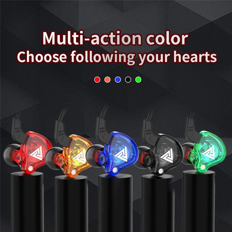 Original QKZ AK6 Copper Driver HiFi Wired Earphones 3.5MM Race Sport Headphones Bass Stereo Headset Music Earbuds In Ear With Microphone - MANDOTOS