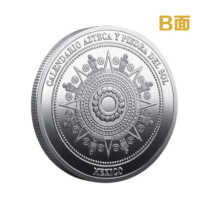 Maya Coins, Mexican Maya Souvenir Coins, Maya Calendar, Aztec Coins Commemorative