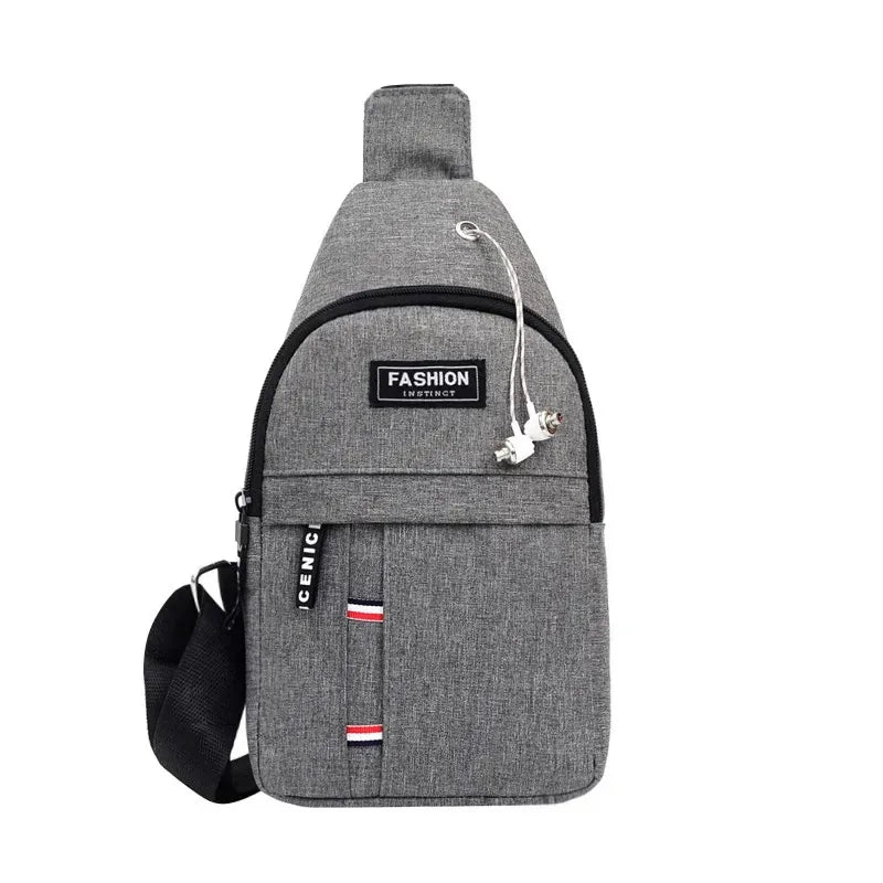 Men's fashionable, convenient, casual, waterproof, adjustable shoulder strap, large capacity waist bag suitable for outdoor acti - MANDOTOS