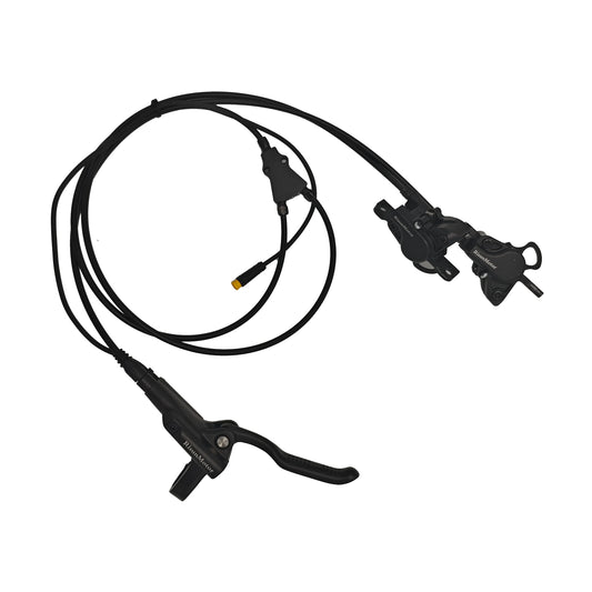 Hydraulic Disc Brake Kits with Front Dual Brake Calipers and Parking Button for Electric Bicycle Tricycle