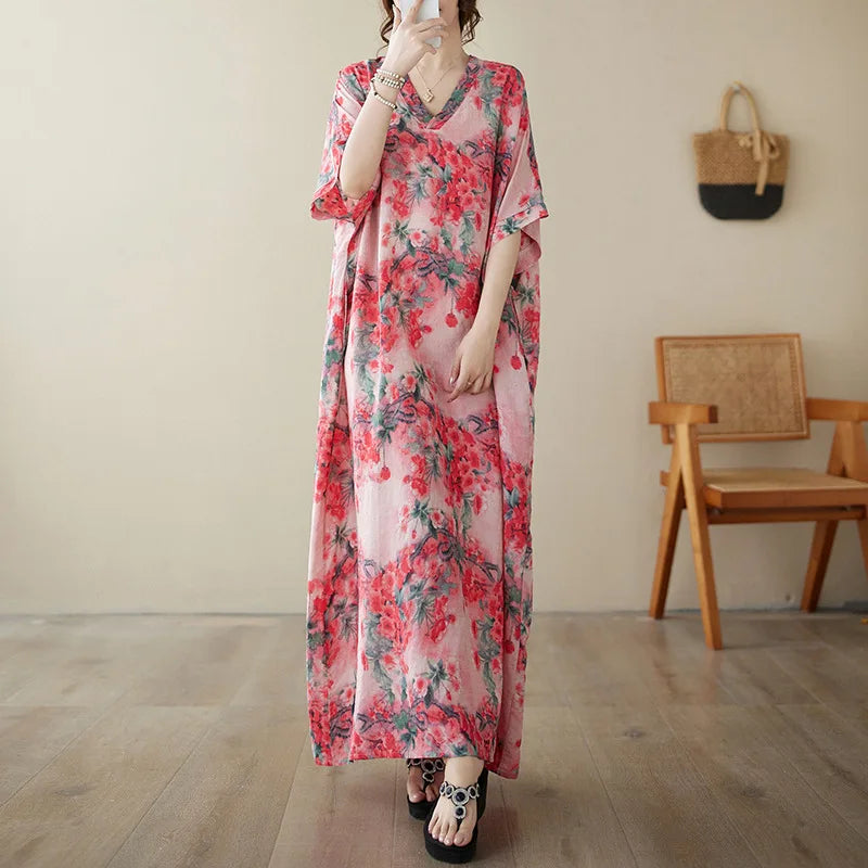 Summer Dress for Women Clothing Streetwear Ethnic Style Bohemian Beach Vintage Clothes Casual Fashion Harajuku Loose Streetwear