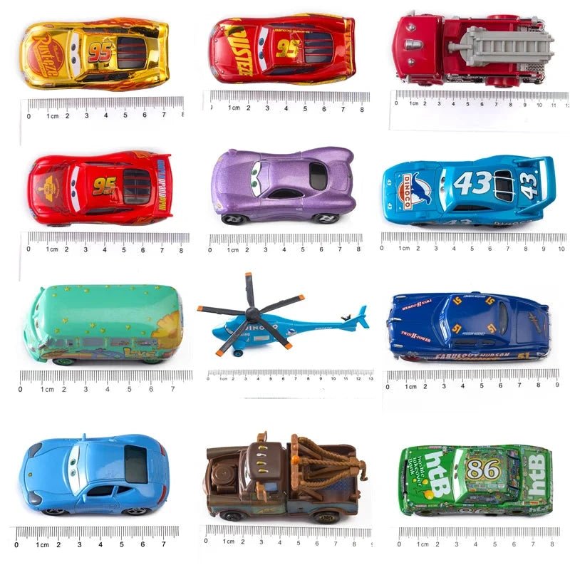Mandotos Disney Pixar Cars 1 55 Metal Alloy Diecast Toy Car Set Lightning McQueen Mater Jackson Storm The King Nine fingers Store