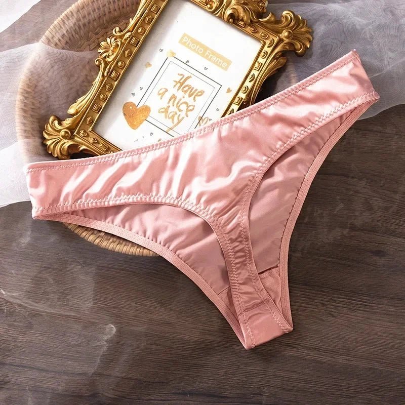 Ice Silk Panties Women Lingerie Underwear Low Waist Seamless Quick-drying Skin-friendly Breathable Briefs Women Intimates Brief MANDOTOS