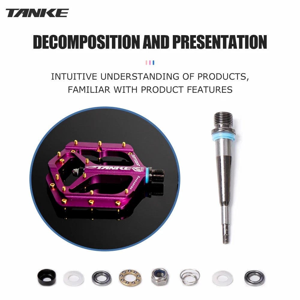 TANKE TP-50 Pedals Sepeda MTB Aluminum Alloy Non-slip Bicycle Pedal Bicycle Pedal Bicycle pedal MANDOTOS
