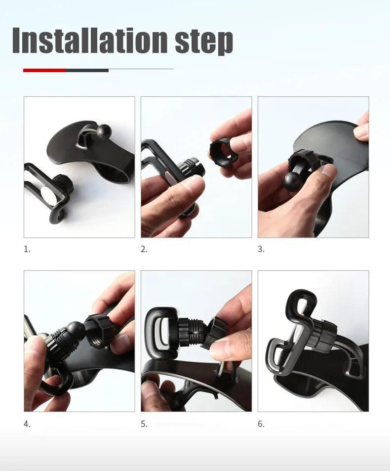 360 Rotatable Car Phone Holder Universal Cell Phone Stands Car Rack Dashboard Support for Auto Grip Mobile Phone Fixed Bracket - MANDOTOS