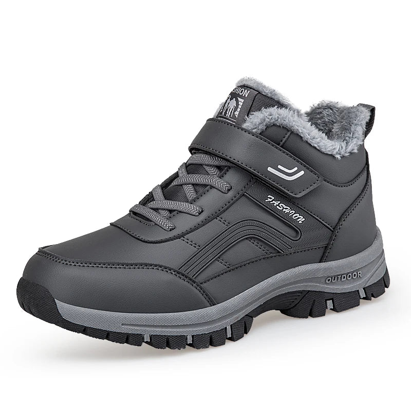 Ultra-Warm Waterproof Leather Winter Boots for Men & Women - MANDOTOS
