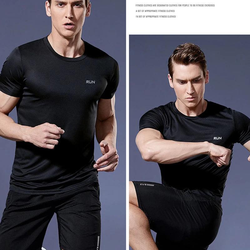 Running Shirts Soccer Shirts Men's Jersey Sportswear Mens Jogging T-Shirts Quick Dry Compression Sport T-Shirt Fitness Gym - MANDOTOS