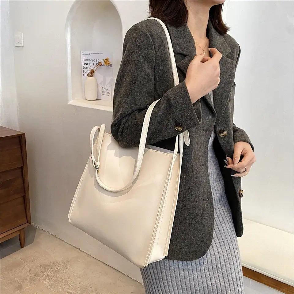 Olives Vegan Leather Tote - MANDOTOS