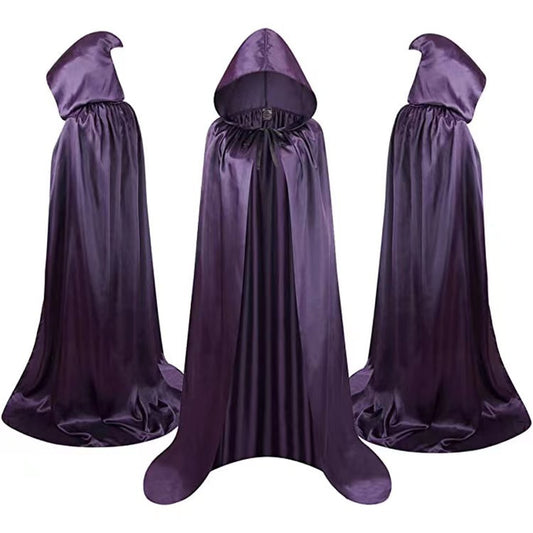 Halloween Cloak Costumes Wizard Cloak For Children Hooded Capes Mantle Black Party Decoration - MANDOTOS