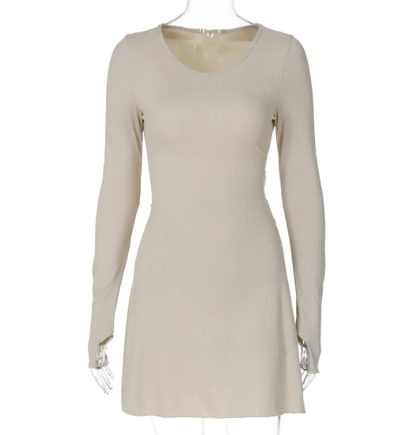 Tie Waist Pullover Dress
