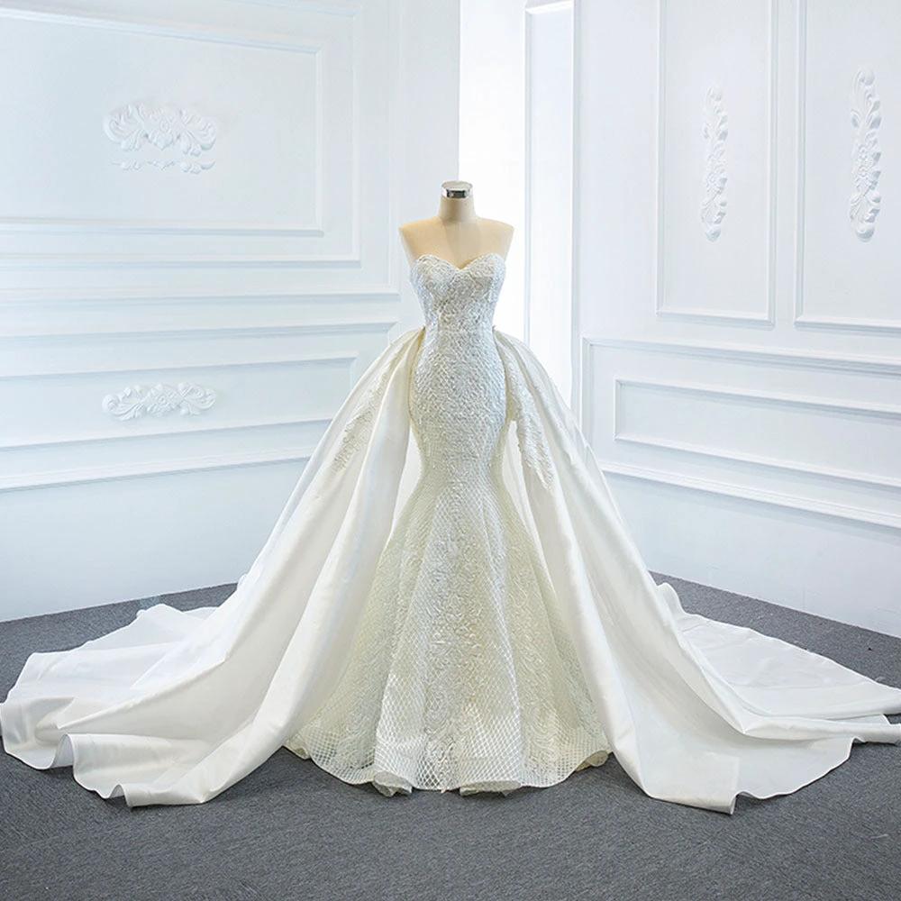 The Wedding Dress Wears Two Fishtail Tail Tube Tops, The Temperament Is Thin And Dreamy MANDOTOS