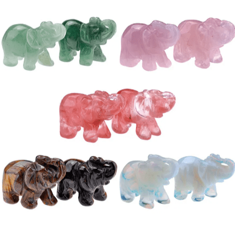 Mini Elephant Crystal Sculpture - MANDOTOS INTERNATIONAL