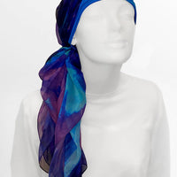 Fine Art Headscarf - Sapphire