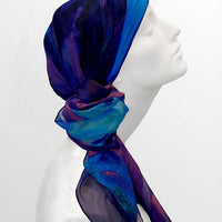 Fine Art Headscarf - Sapphire