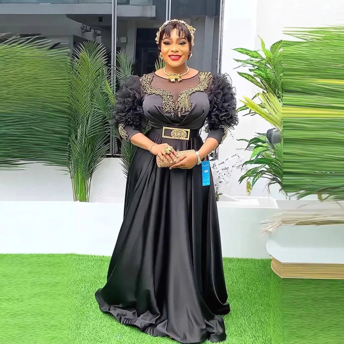 African Dresses for Women 2025 New Fashion Plus Size Sequin Evening Party Long Dress Dashiki Ankara Outfits Robe African Clothes - MANDOTOS INTERNATIONAL