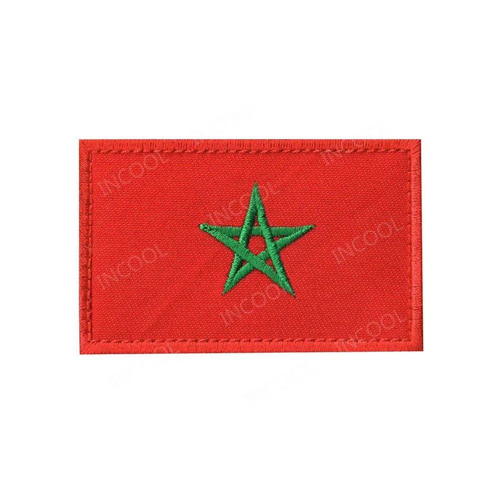 African Flags & Badges Embroidery Patches: Morocco, Nigeria, Gabon, Libya, Namibia - MANDOTOS INTERNATIONAL